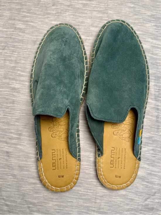 Ubuntu Life Suede Espadrille Mule — Slate Blue | Size 10W - Picture 3 of 5
